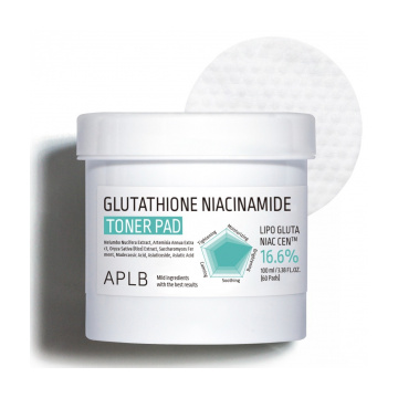 APLB Glutathione Niacinamide 16.6% Toner Pad